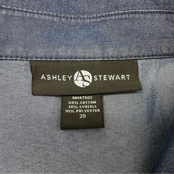 Ashley Stewart Denim Button-Up Shirt - Picture 4 of 7